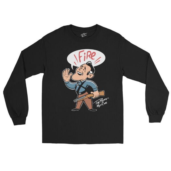 Camiseta manga larga hombre modelo Old School Fire (Dark)