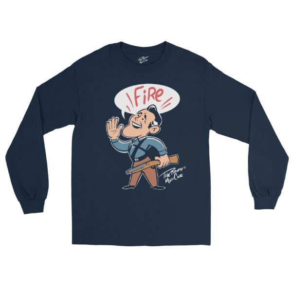 Camiseta manga larga hombre modelo Old School Fire (Dark) - Imagen 3