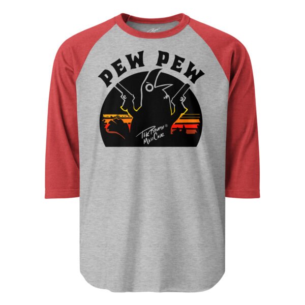 Camiseta con manga raglán tres cuartos modelo Pew Pew - Imagen 2
